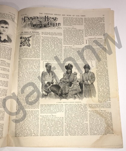 PALERMO SICILY 1893 ANTI-TAX RIOTS RARE CHRISTIAN HERALD + TURKESTAN PICTORIAL - Picture 2 of 2