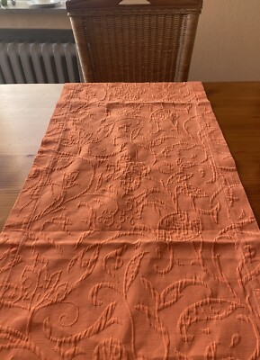 Tischläufer Pichler Cordoba Terrakotta Bügelfrei Blumen Ranken 170X40 cm