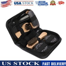Shoe Cleaning Polish Shine Care Kits Set For Leather Boots Shoes Sneakers US
