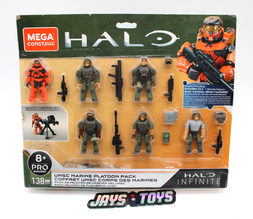 Mega Construx Halo UNSC Marine Platoon Pack 138 Pieces 2020 Mattel New on Card