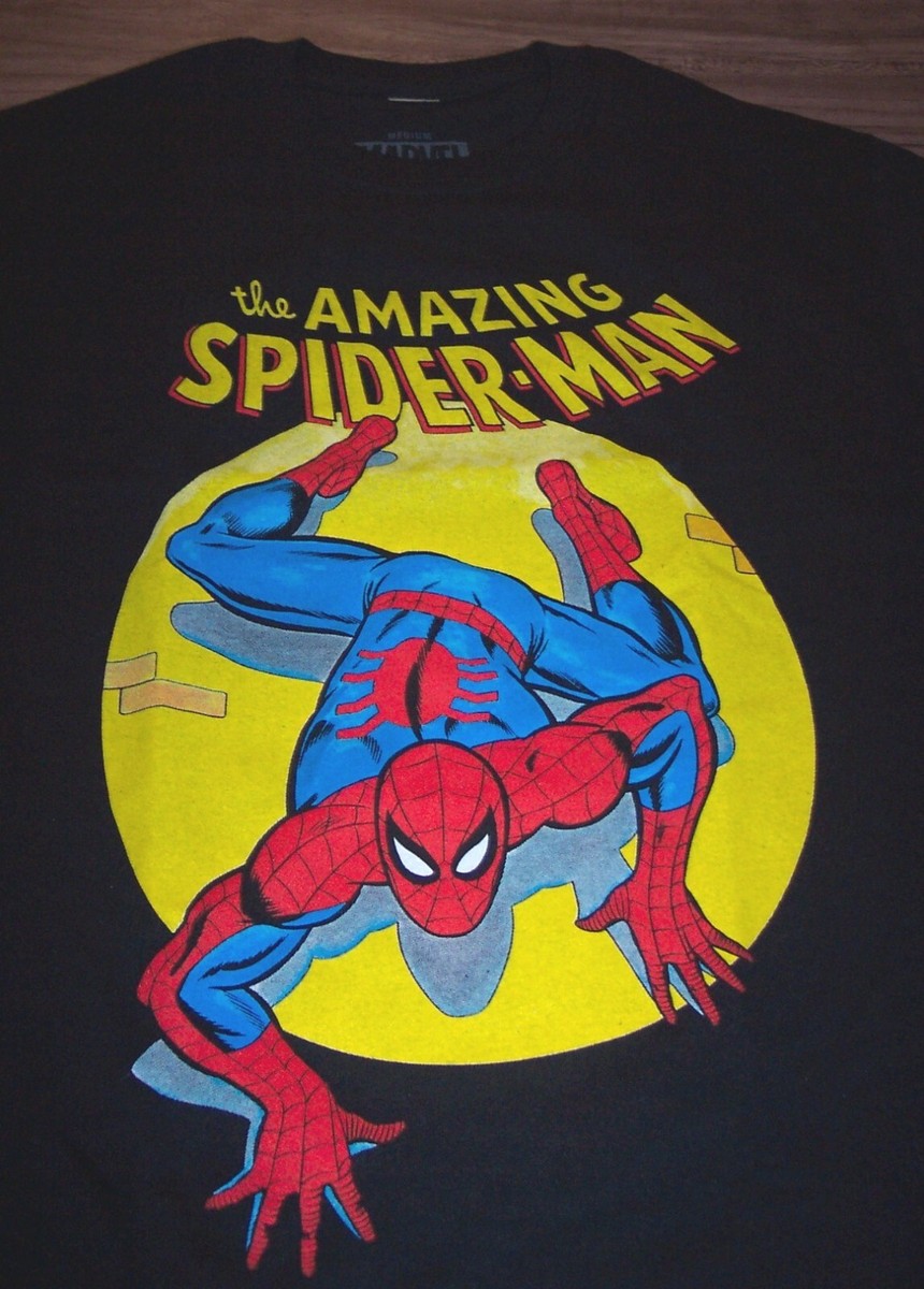 Vintage Style THE AMAZING SPIDER-MAN Marvel Comics T-Shirt MENS