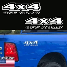 2x White 4X4 Off Road Rear Trunk Side Fender Bed Decal Sticker For Ford F150 Etc
