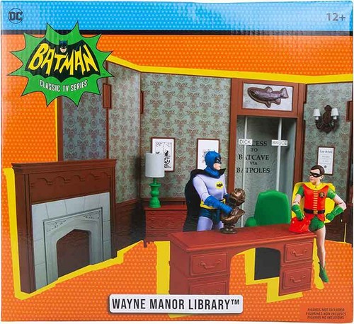 DC Retro Batman 1966 6 Inch Scale Playset - Wayne Manor Library IN STOCK