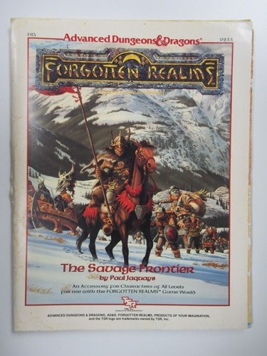 TSR D&D Dungeons & Dragons Forgotten Realms The Savage Frontiers With 2 Maps