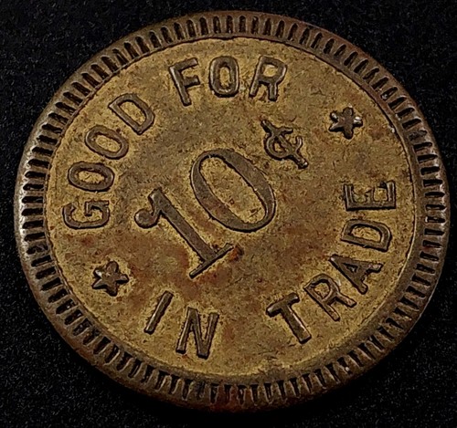 V.L. Mrvik Genl. Mdse. Lakeport, S. Dak. Wertmarke "Gut für 10 ¢ im Handel"! 22mm - Bild 3 von 4