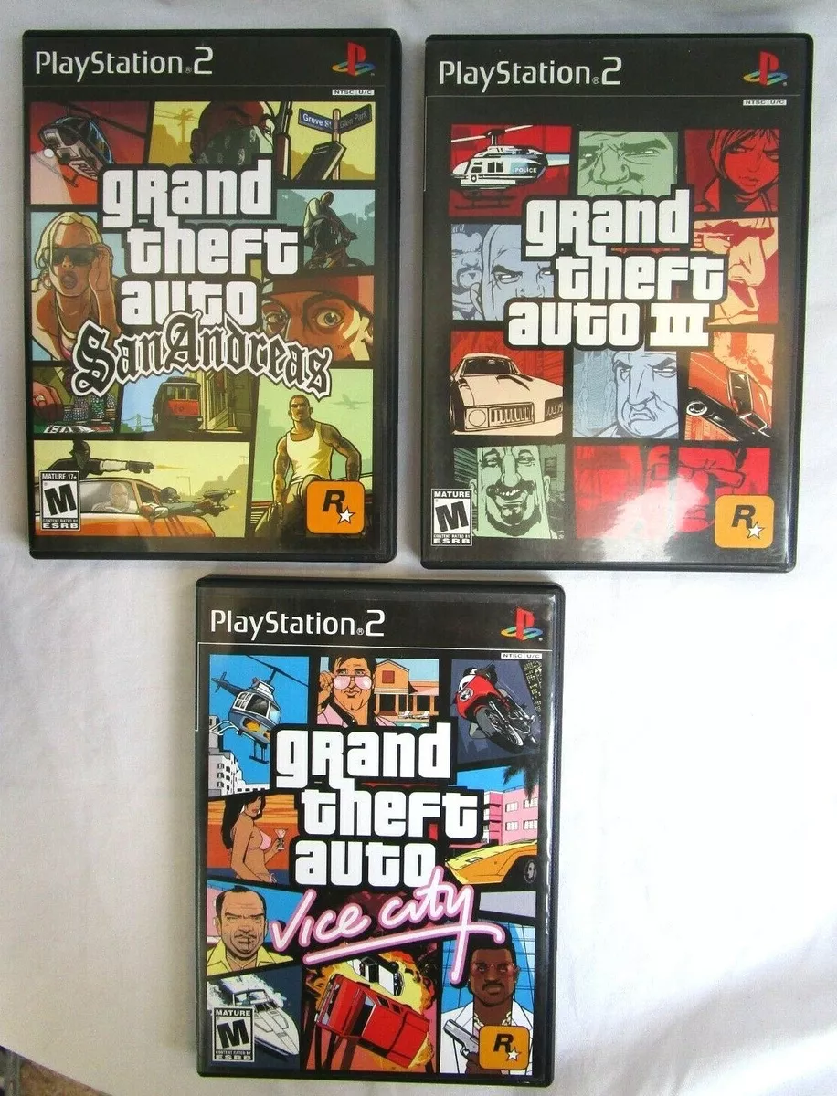 Grand Theft Auto III & GTA San Andreas PS2 PlayStation