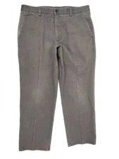 Dockers Mens Classic Fit Flat Front 100% Cotton Khaki Green Casual Pants 38X29