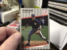 1989 Fleer Update Baseball # U-52 Steve Sax