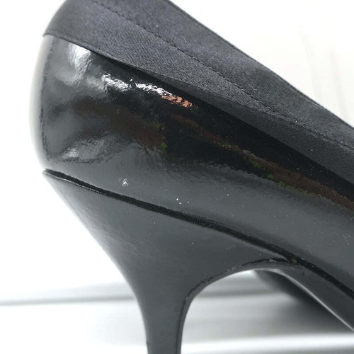 Lanvin Mary Jane Pumps Black Patent Leather Size 37.5 Pointed Toe Heels - Picture 3 of 12