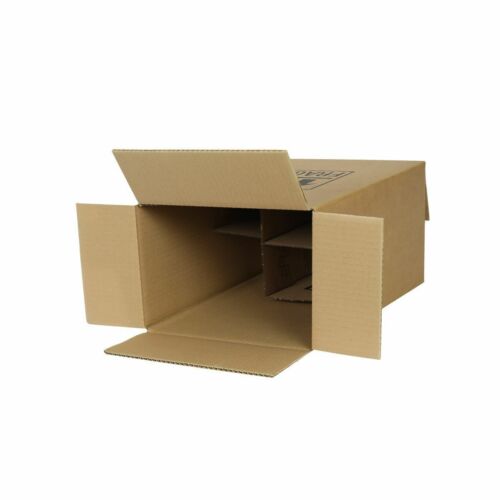 Strong Sturdy Cardboard Wine Bottle Carrier Mailing Boxes For 6 or 12 Bottles - Picture 9 of 17