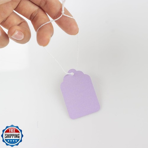 Purple Paper Price Tags - 500pcs Merchandise Tags with String, Ideal for Jewe - Picture 2 of 5