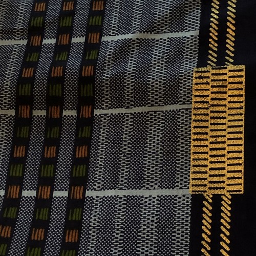 6 Yards Tresor de Wootin Wax Block West African Print Fabric Blue - Picture 6 of 12