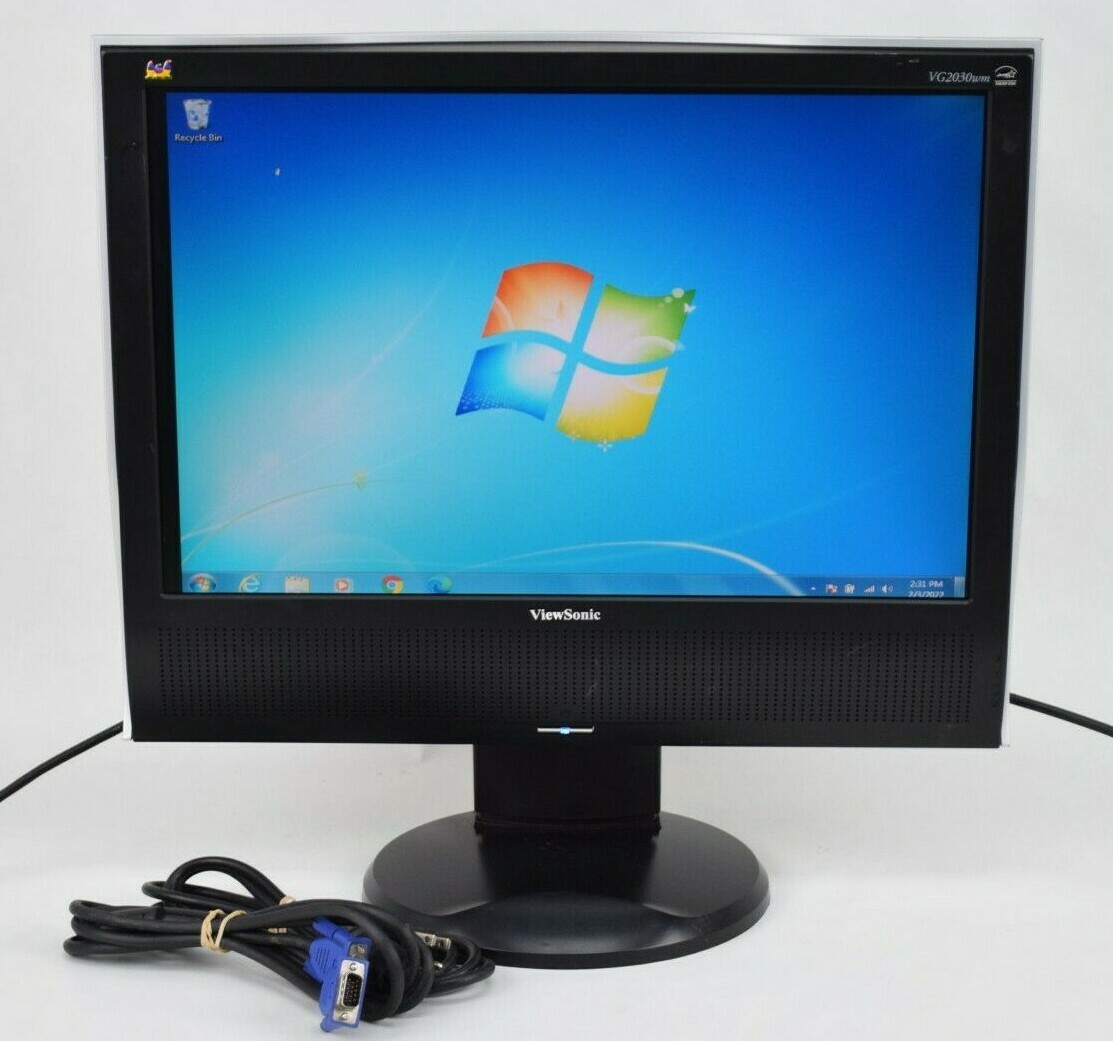 ViewSonic VG2030wm 20" LCD Monitor VGA DVI eBay