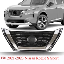 Front Upper Grille Assembly W/O Camera Hole For Nissan Rogue S Sport 2021-2023