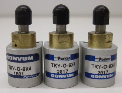 Convum TKY-O-6X4 Mini Air Cylinder, 6 mm Bore, 4 mm Stroke, Lot of 3 - Picture 2 of 3