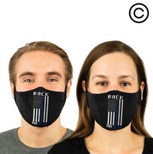 BACK THE BLUE couples matching face masks -face mask  2 pcs  couple match