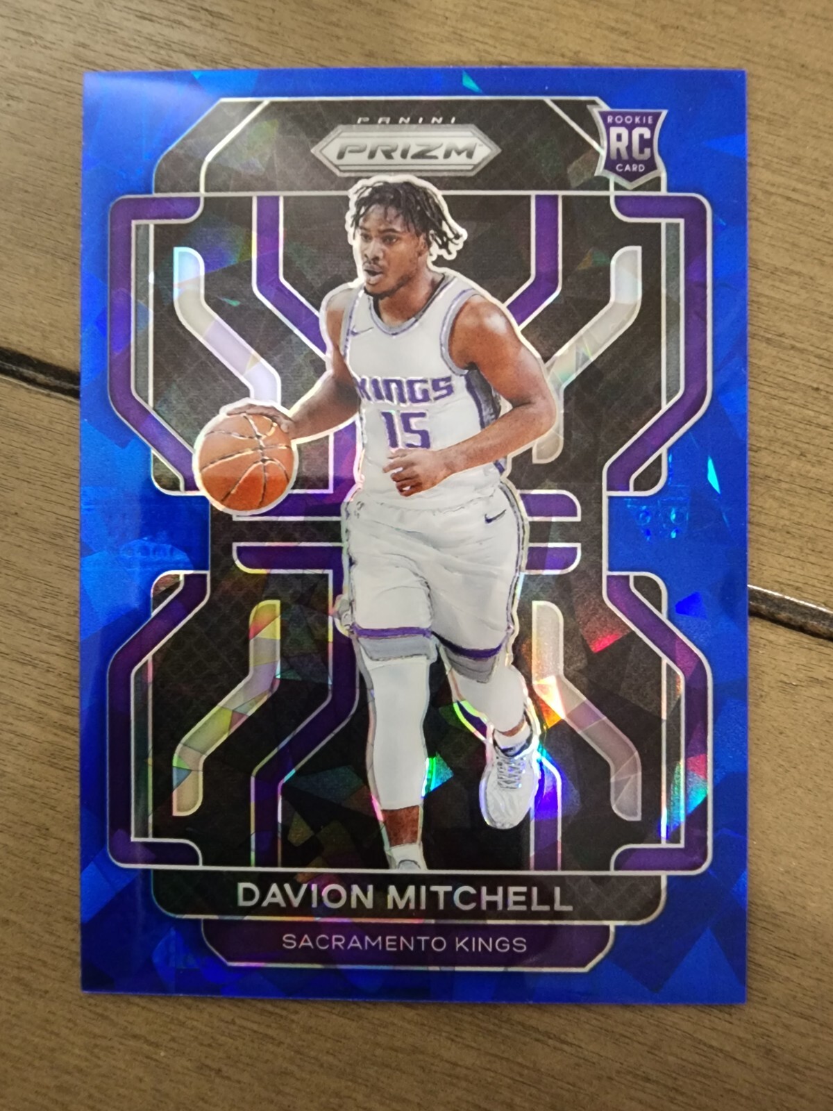 Davion Mitchell 2021-22 Prizm Rookie RC #312 Blue Ice Prizm /125