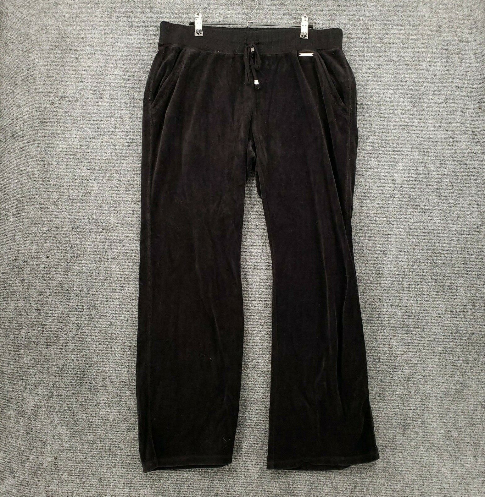Michael Kors Sweatpants Women XL Black Mid Rise Bootcut Drawstring Cotton  Blend | eBay