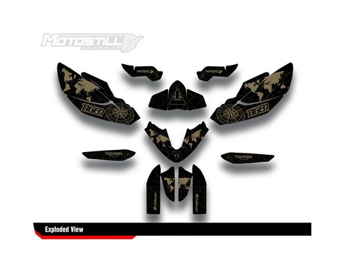 TRIUMPH TIGER 800 XR - XC 2018 - 2020 GRAPHIC STICKER SET DECAL KIT - Picture 3 of 3