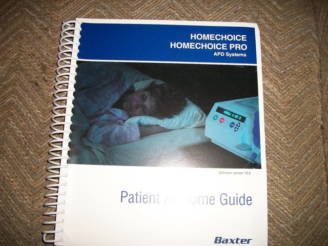 BAXTER PERITONEAL HOME DIALYSIS PATIENT AT-HOME GUIDE MANUAL | eBay