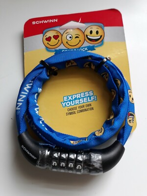 CK☺︎ Schwinn Emoticon Fabric Cable Combo Universal Bike Bicycle