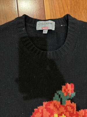 Worn 2x Supreme X Yohji Yamamoto Sweater Rose FW20 - Size Worn 2x Supreme X Yohji Yamamoto Sweater Rose FW20 - Size