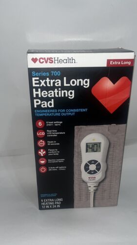 CVS Health Series 700 Extra Long Fabric Heating Pad With 6 Heat Settings - Picture 1 of 6