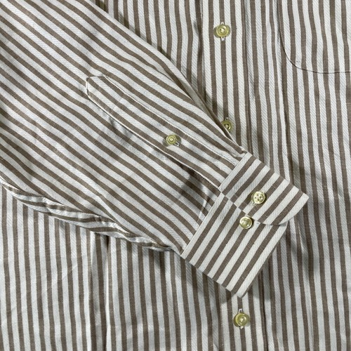 JOS A BANK Shirt Mens Lg Travelers Collection 100% Linen Long Sleeve Striped - Picture 11 of 13