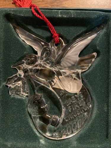 MARQUIS WATERFORD 2000 Baby's 1st Christmas STORK Crystal Ornament H95 - Picture 4 of 7