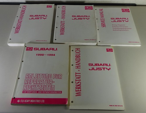 Manual de Taller Convolutiva Subaru Justy 1,3 Incl. 4WD Tipo Jma / Ms 1997-2000 - 第 1/10 張圖片