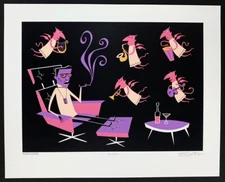 The Heavenly Host SHAG PRINT Silkscreen Serigraph Unframed Signed 2000 Rare Mint