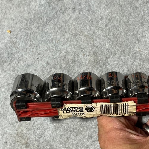 MATCO Tools 3/8" Shallow SOCKETS Set of 7 - B246a SBP126V on clip - Picture 9 of 12