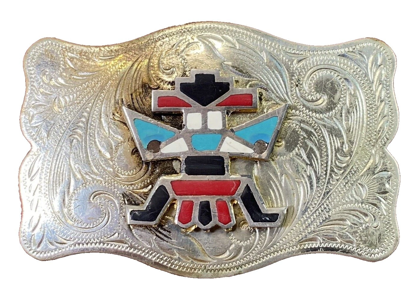 Fivelas de Cinto Vintage Indígenas Norte-Americanos de Prata