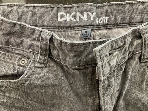 DKNY MOTT Boy's Jeans Size 12 Black Button Adjust Waist Straight Leg 101 - Picture 8 of 8