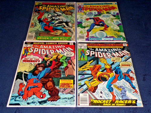 THE AMAZING SPIDERMAN 139 182 190 198 LOT MARVEL COMICS MISSING 50 129