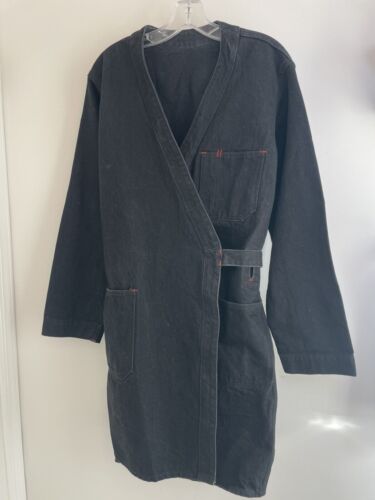 Takahiromiyashita The Soloist Japon Kimono Wrap veste denim noir 46 - Photo 1 sur 12