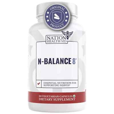 Nation Health MD N-BALANCE 8 Nerve Support Supplement for Nerve Pain | Pack of 5