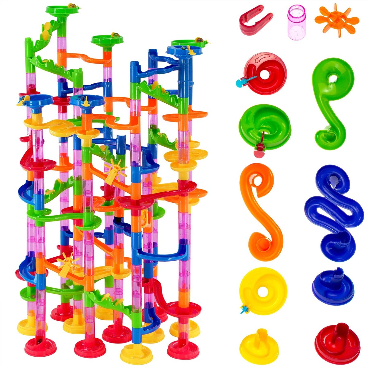 Marble Run Race 219 Pcs Set Building Construction Blocks Toy Game