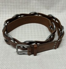 VTG Ralph Lauren Brown Saddle Leather 4 Strap Men  s Belt