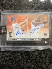 2019 Topps Now Home Run Derby Pete Alonso Vladimir Guerrero Jr Orange Auto #/5