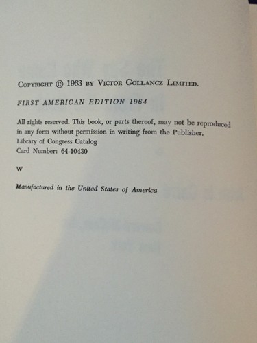 THE SPY WHO CAME IN FROM THE COLD by John Le Carre (Smaller hardcover, 1964) - Picture 4 of 4