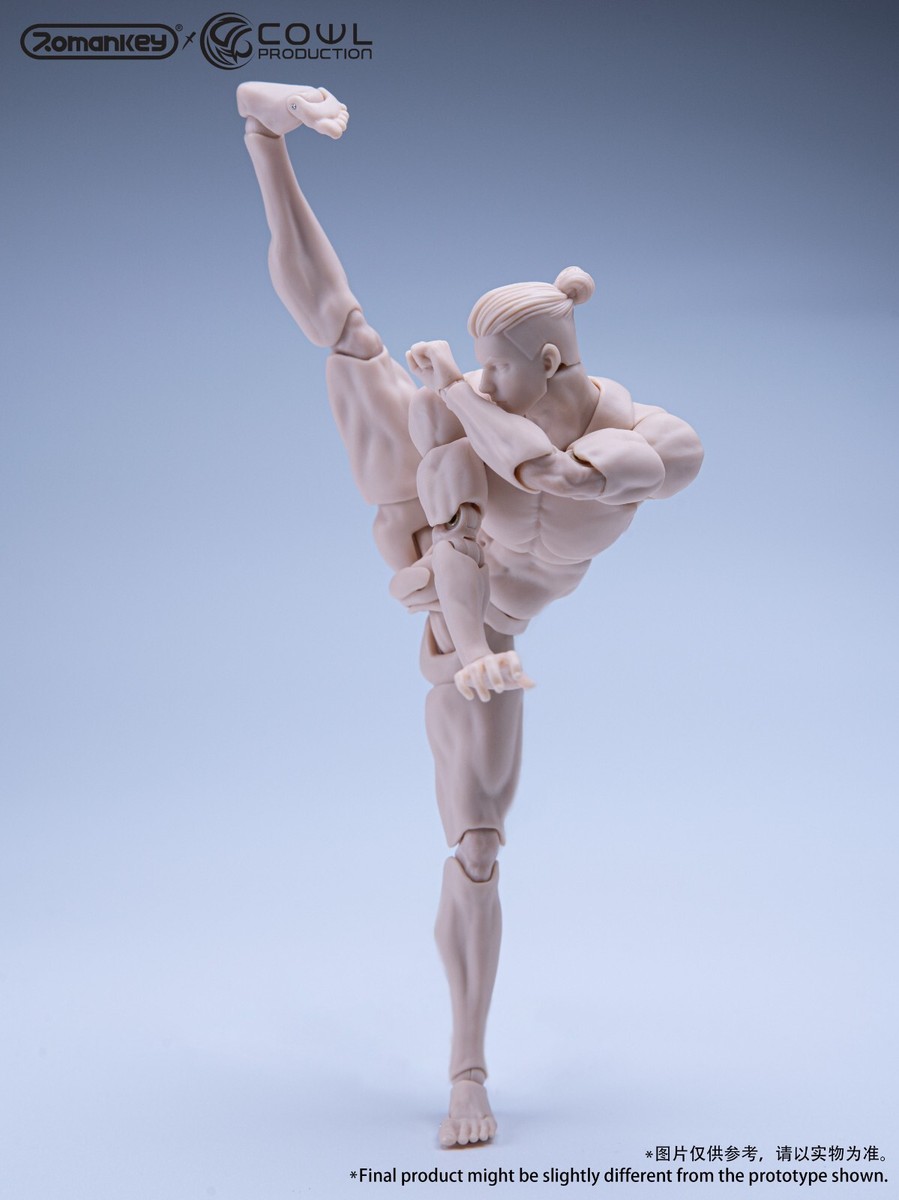 Romankey X COWL Male Muscle Strong Super Flexible Joint Body White