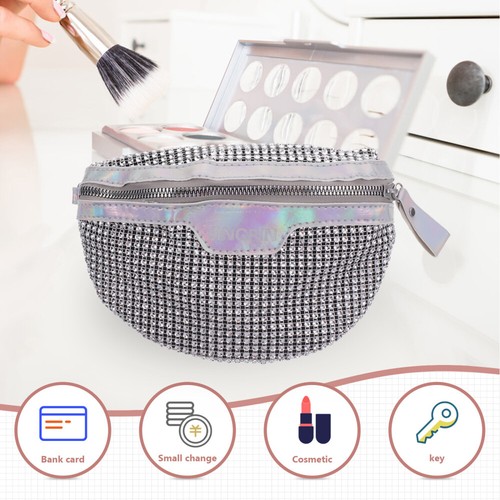 Shiny Waist Pouch Fashionable Girl Fanny Pack Waist Storage Pouch for Outdoor - Picture 2 of 12