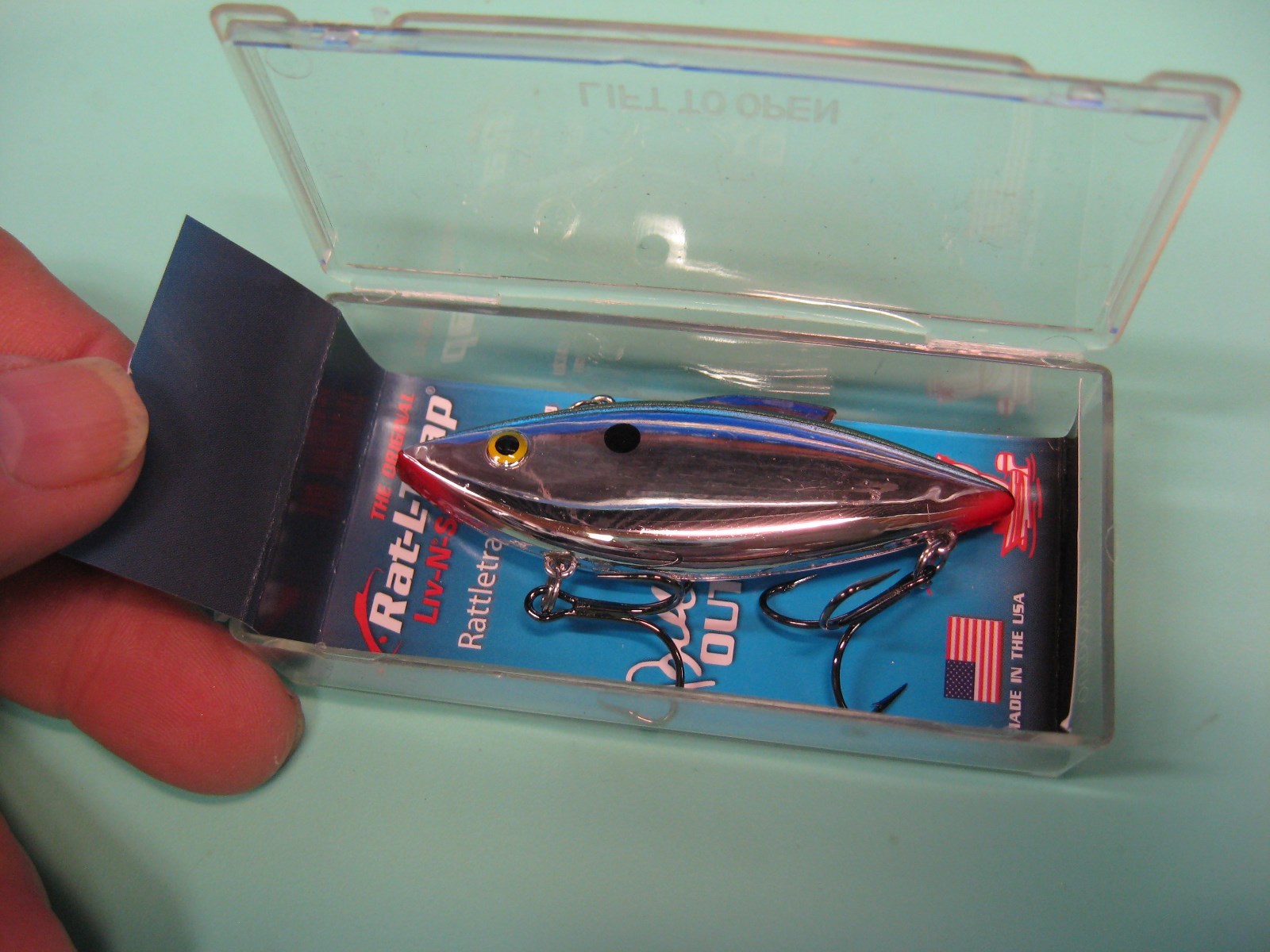 Appât Rat-L-Trap Sans Lèvres 1/2 Oz RT580 – Coloris Nova Tigre Chartreuse Rouge, Pêche Carnassiers