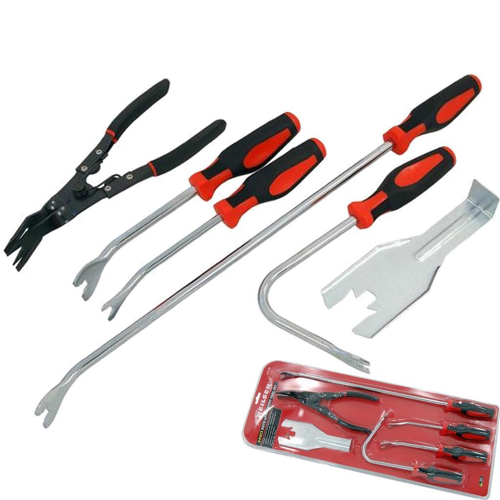 Neilsen 6pc Car Door Remover Trim Clips Panels Blade Lever Auto Upholstery Set