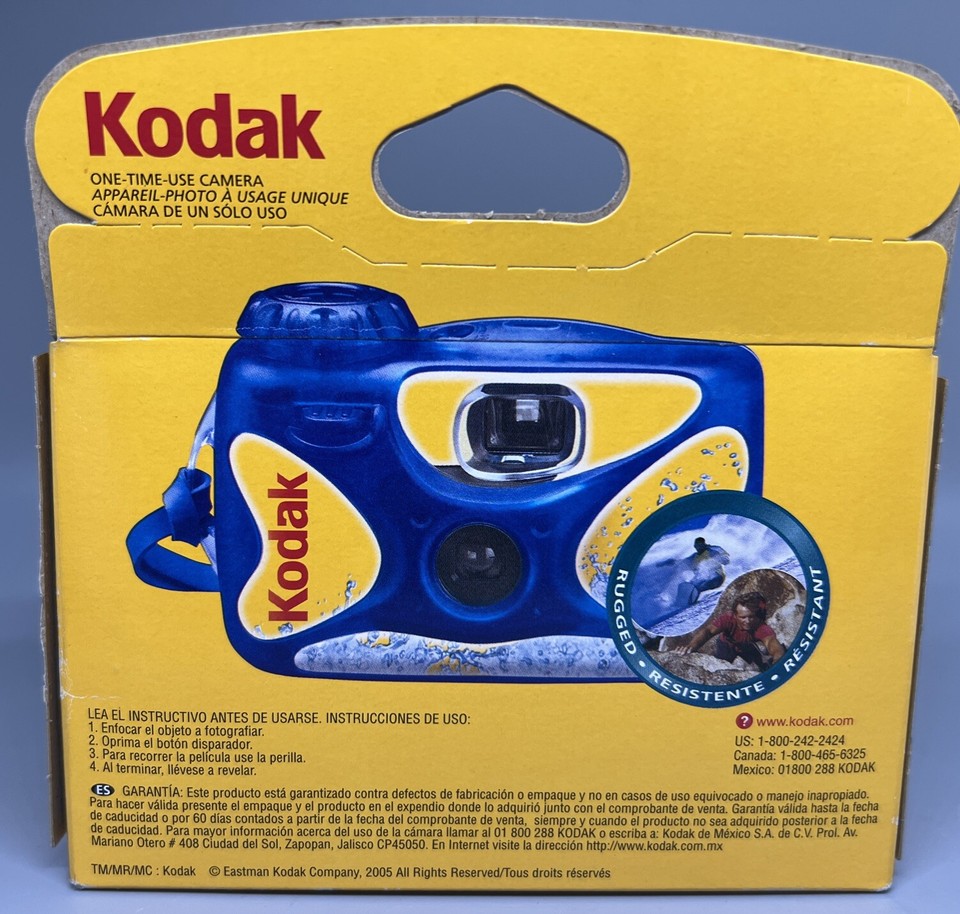 Kodak Sport Waterproof Throw Away Camera 08/2024 41778004708 eBay