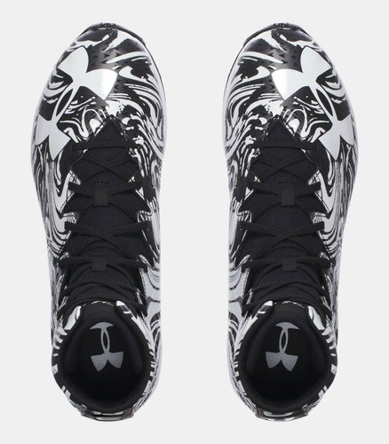 Under Armour UA Resaltar Hombres Nuevo 1289772-011 Botines De Fútbol Negros  Blancos talla 12 | eBay
