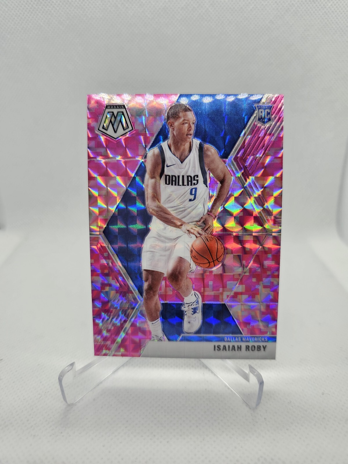Isaiah Roby Dallas Mavericks - 2019-20 Panini Mosaic Pink Camo Prizm Rookie #232
