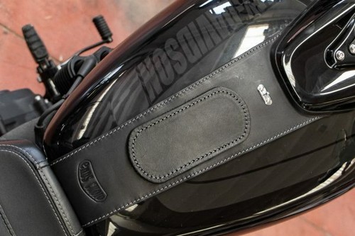 DETACHABLE LEATHER TANK PANEL BAG FOR 2018-2024 HD SOFTAIL FAT BOB MADE IN ITALY - Bild 20 von 35