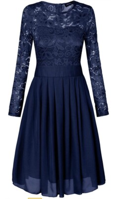 princess polly baby blue dress Hobbs Abigale Sheer Short Dress, Navy Blue main image 1